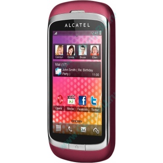Красно-розовый телефон Alcatel One Touch 818 (Лосино-Петровский)