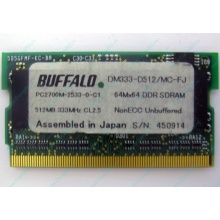 Модуль памяти 512Mb DDR microDIMM BUFFALO DM333-D512/MC-FJ в Лосино-Петровске, DDR333 (PC2700) в Лосино-Петровске, CL2.5 в Лосино-Петровске, 172-pin (Лосино-Петровский)
